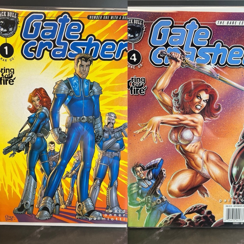 Lot Of 2 Gate Crasher #1 And #4 By Black Bull Comics (2000) Vintage Comic Books